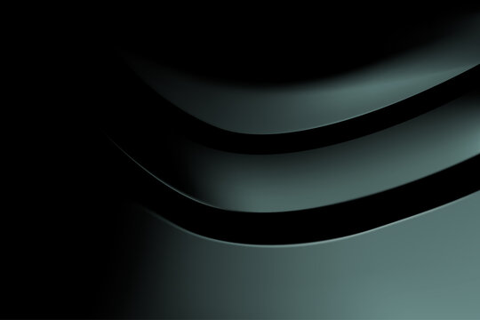 Abstract Dark Black Green with Curve Background
