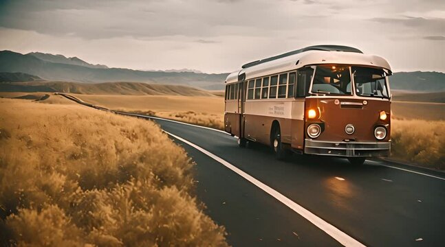 bus on the road
