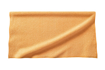 Vibrant Beach Towel Spread out on Golden Sand Isolated On PNG OR Transparent Background.