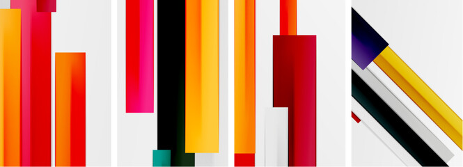 Minimal lines and color stripes poster abstract backgrounds. Vector illustration For Wallpaper, Banner, Background, Card, Book Illustration, landing page