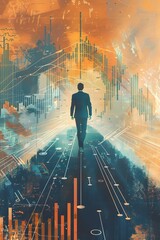 A Businessman s Transformative Journey Through Rising Market Trends and Data Driven Analytics
