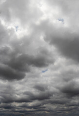 Abstract background of beautiful white clouds with blue sky in Brazil