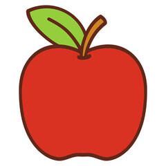 red apple illustration