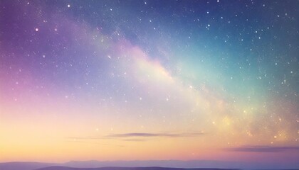 beautiful fantasy starry night sky blue and purple colorful galaxy and aurora 4k wallpaper - obrazy, fototapety, plakaty