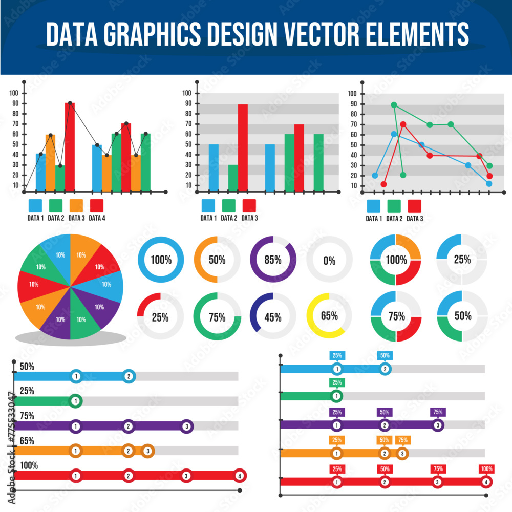 Wall mural marketing business, sale vector graphics models