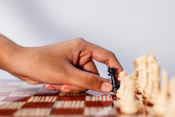 Chess, competition and strategy, planning and decision-making concepts.