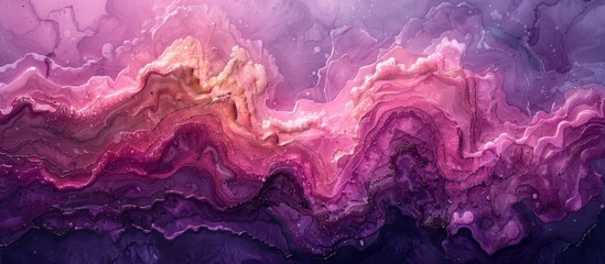 A purple and pink abstract paint swirl