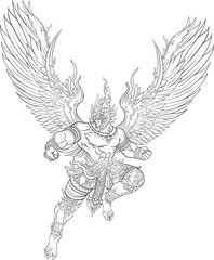 Obraz premium garuda of wing