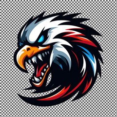 head of an eagle. suitable for a logo. edtitable design. available in PNG