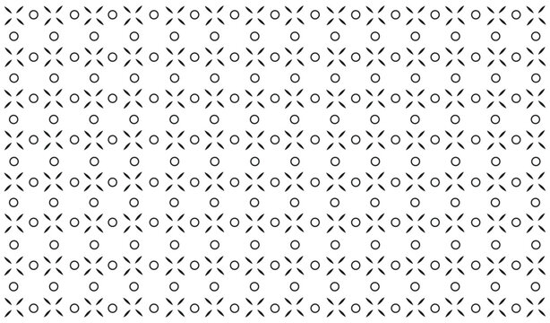 Seamless pattern with a circle and the Flower leaf on a white background. seamless pattern