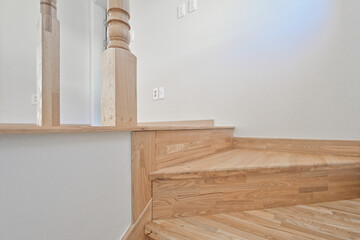 Maple is a classic and popular light wood color staircase