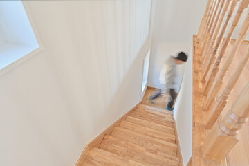 Maple is a stylish and popular bright-colored wood color staircase