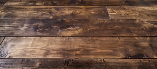 Close up of wooden floor with brown stain
