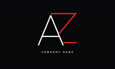 AZ, ZA, A, Z Abstract Letters Logo Monogram