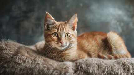  orange cat looking at camera