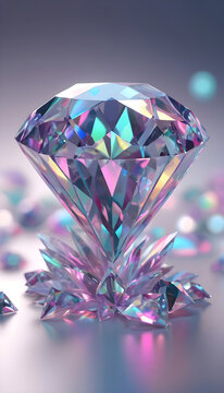 Beautiful crystal diamond illustration material
