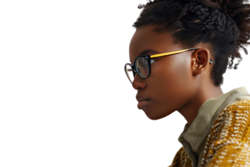 Young entrepreneur: A young man in a t-shirt and jeans gives a presentation on a laptop. Represents creativity and agility.Isolated on a transparent background.