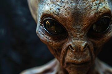 Close-up of an alien's head