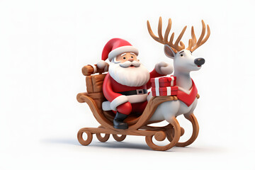 3D rendering of santa claus