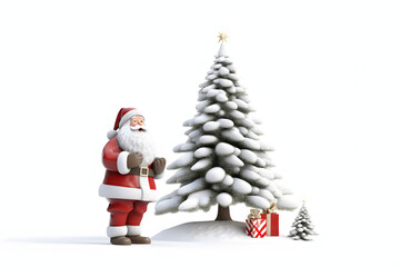 3D rendering of santa claus