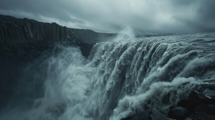 Dettifoss Arctic Majesty, Capture the stark beauty and raw power of Dettifoss, Europe's most...