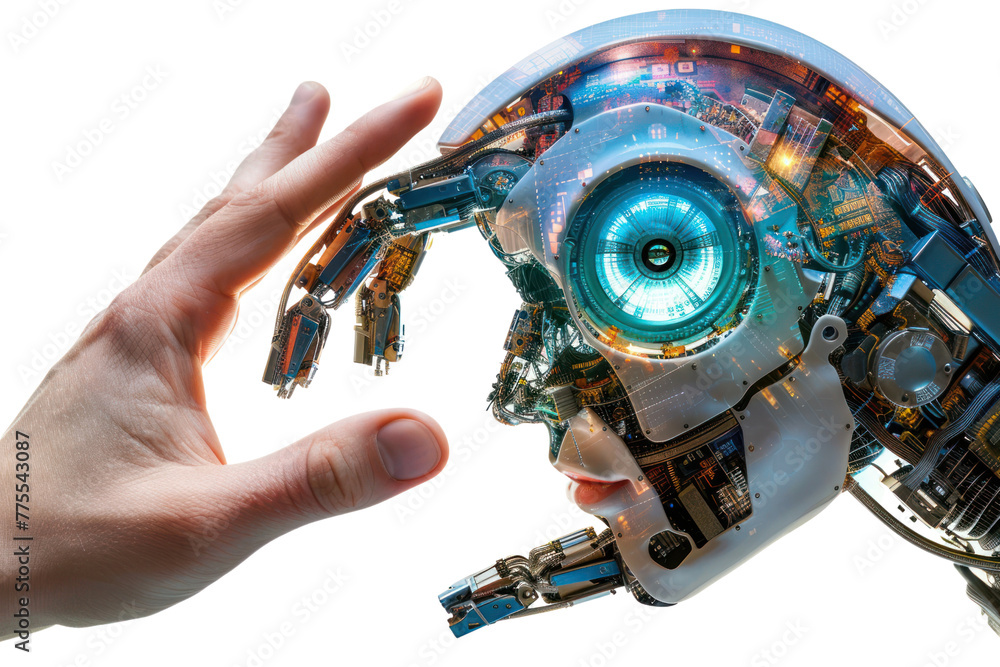 Fototapete Artificial Intelligence: A technology that plays an important role in many sectors. People are interested in the potential and applications of artificial intelligence to improve the quality of life.Is