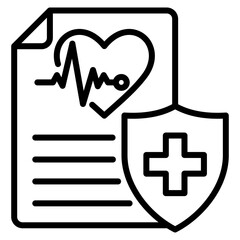 Fototapeta premium Medical Insurance Icon Element For Design