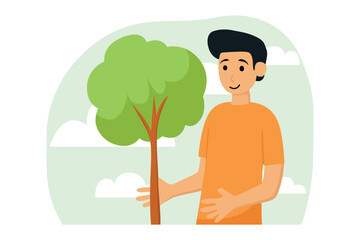 Happy Earth Day Flat Illustration