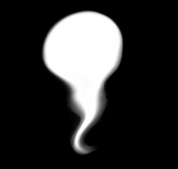 Speech bubbles with the image of smoke, water vapor, and steam.