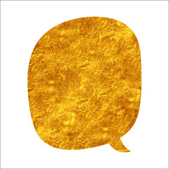 glistering gold foil chat bubble