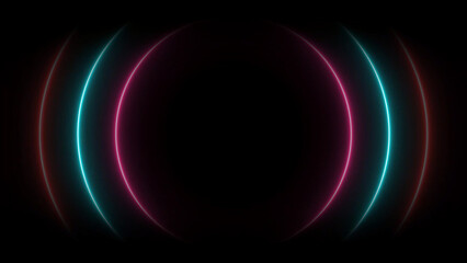 Abstract loading icon set on black background, vector illustration.