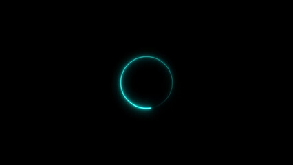 Neon circle background. Vector illustration.