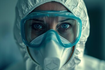 Careful Criminologist Donning Protective Suit for Thorough Forensic Investigation and Analysis of Crime Scene Evidence