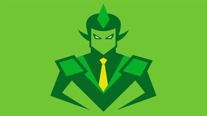 A sharp green for conscientiousness with a sharp organized appearance and efficient mannerisms symbolizing a responsible and goaloriented - obrazy, fototapety, plakaty