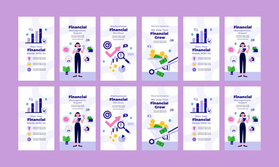 finance template vector illustration flat design