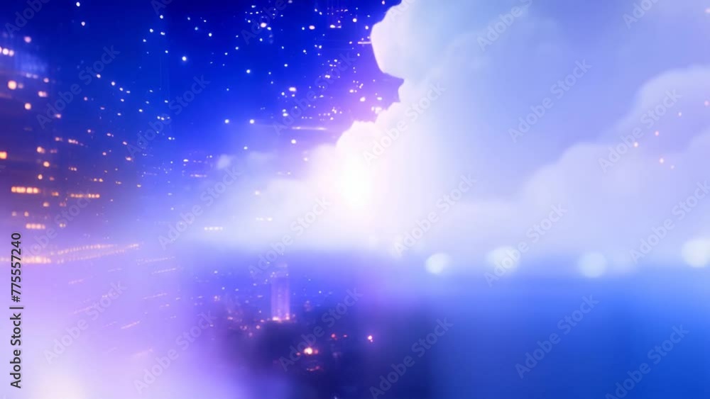 Poster cloud computing animation generative ai