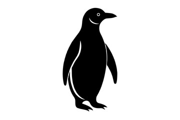 Fototapeta premium Panguin Silhouette Vector logo Art, Icons, and panguin bird Graphics vector illustration