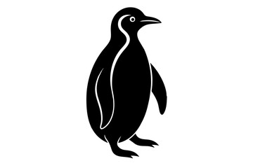 Panguin Silhouette Vector logo Art, Icons, and panguin bird Graphics vector illustration