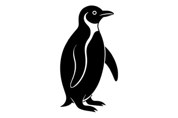 Panguin Silhouette Vector logo Art, Icons, and panguin bird Graphics vector illustration
