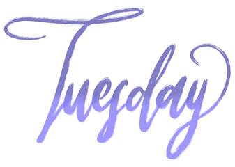 Tuesday brush lettering calligraphy typography