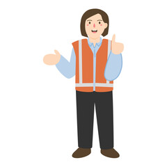 Construction industry and civil engineering engineers illustration