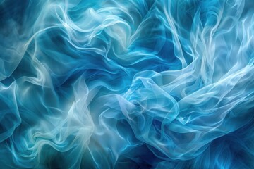 Fototapeta premium Calming blue abstract fluid art. Minimalist, evoking ocean waves.