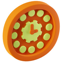 3D Icon Watch Gears Illustration