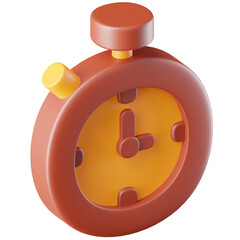 3D Icon Stopwatch Illustration