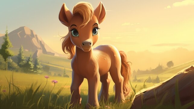 Pictures of a cute cartoon pony