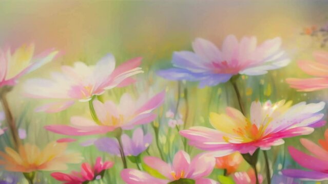 Beautiful floral spring abstract background of nature 