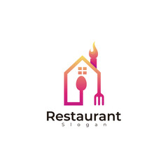House logos, restaurant logo and cutlery design , kitchen logos