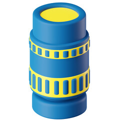 3D Icon Camera Lens Illustration