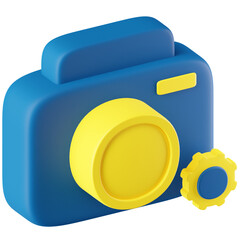 3D Icon Camera Settings Illustration