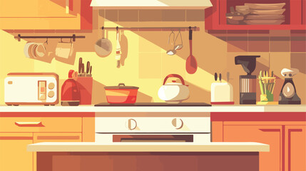 Kitchen scale icon vector 2d flat cartoon vactor il
